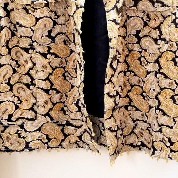 SOLD Armani Jeans Beaded Trucker Jacket Cropped - Picture 7 of 7